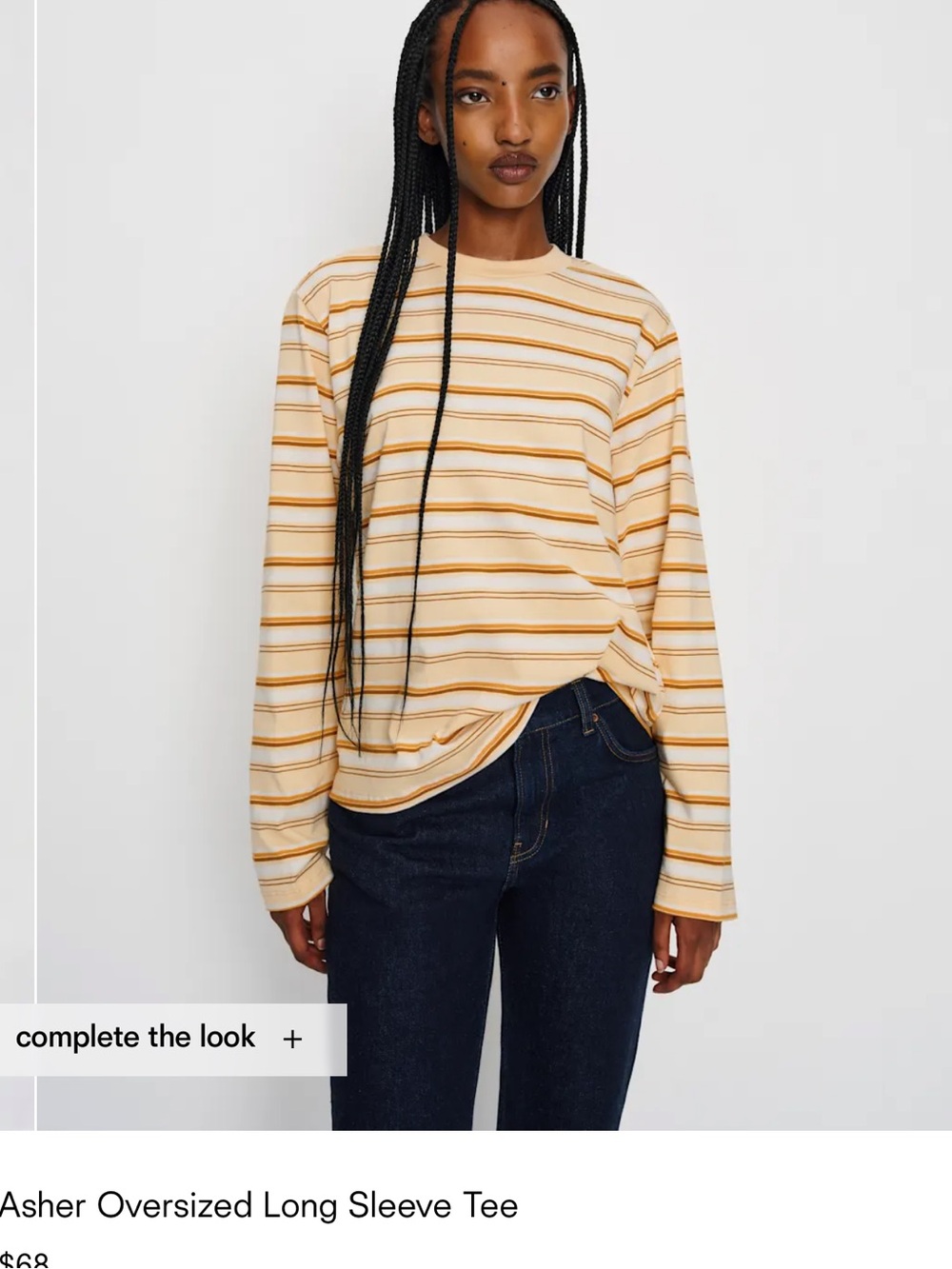 Reformation Asher Oversized Long Sleeve Tee
